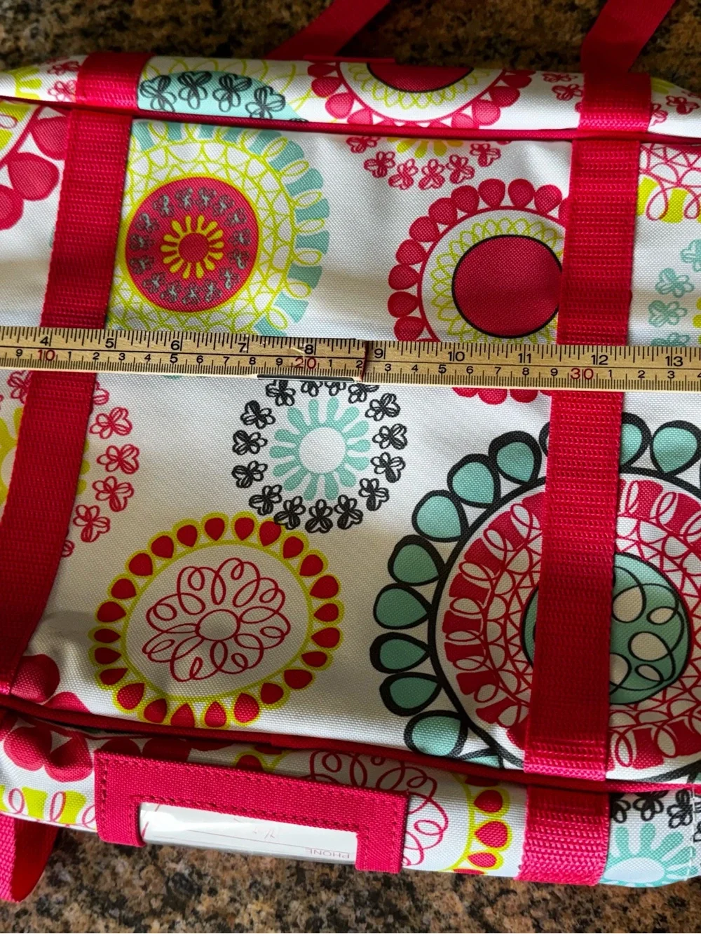 Thirty One Perfect Party Thermal Casserole Picnic Carrier Citrus Medallion Large